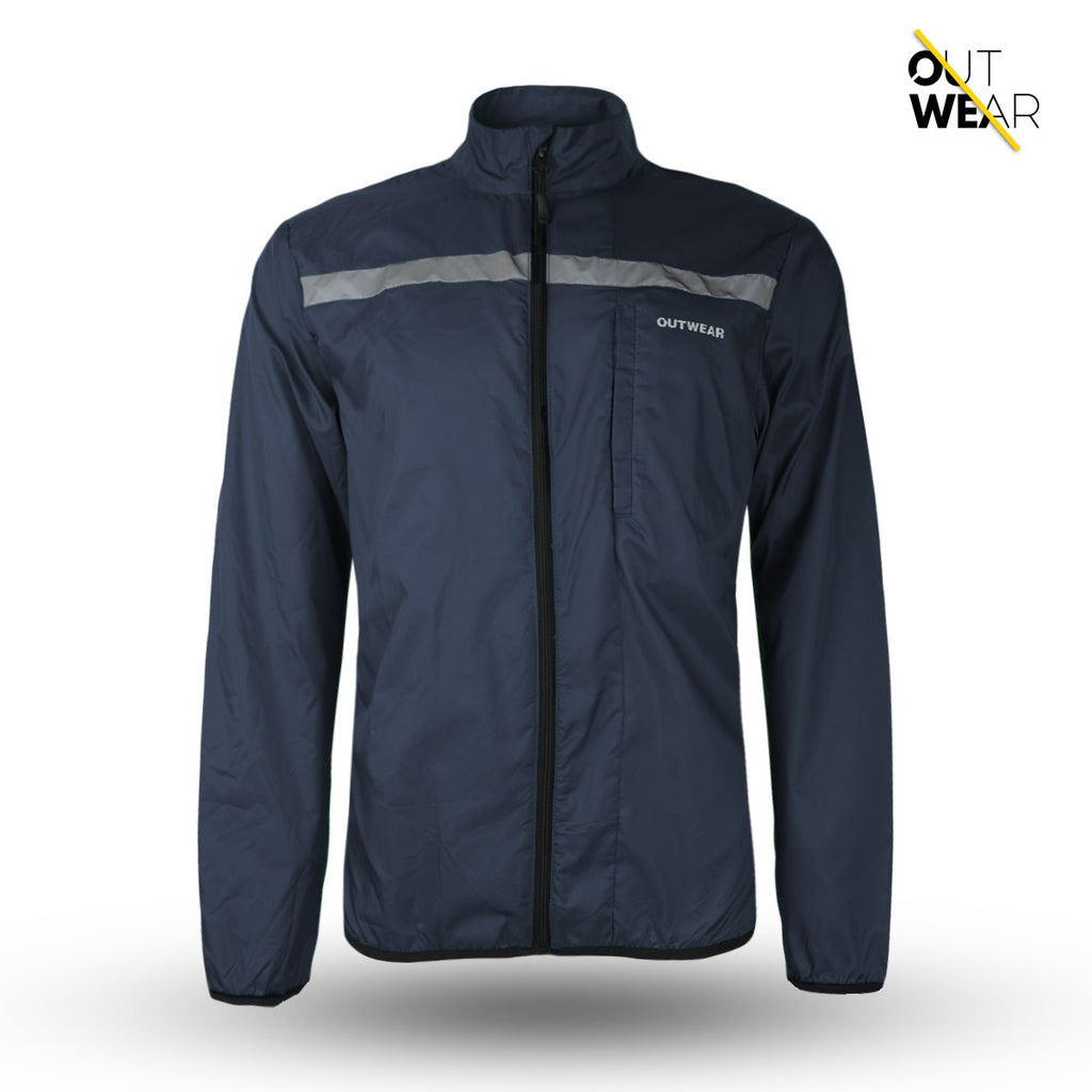 Biker Windbreaker for Men's-Dark Navy Blue