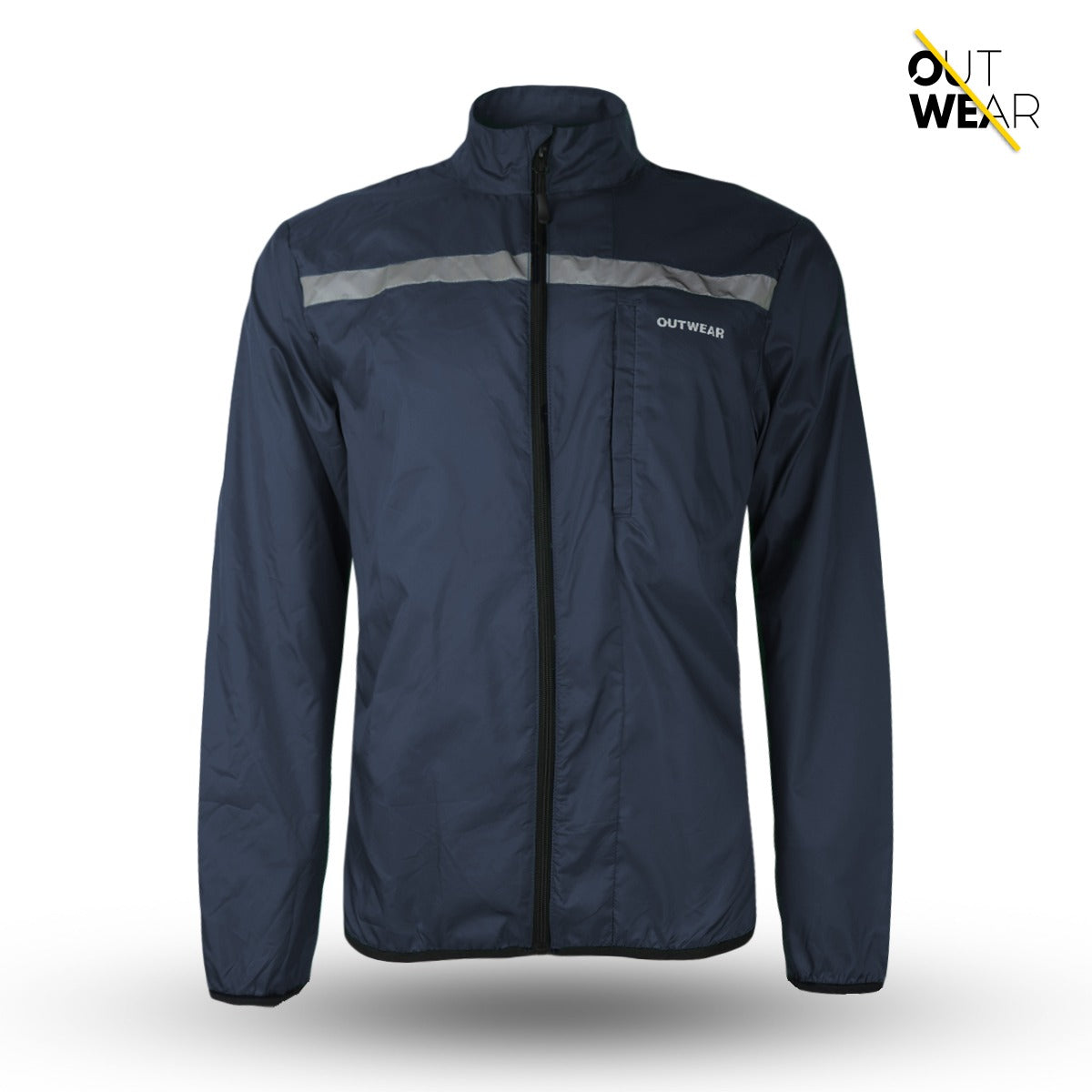Biker Windbreaker for Men's-Dark Navy Blue