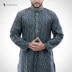 Men's Printed Jacquard Fabric Panjabi | Outwear- D24