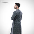 Men's Printed Jacquard Fabric Panjabi | Outwear- D24