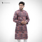 Men's Digital Printed  Cotton Panjabi | Outwear - D23
