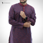 Men's Printed Jacquard Fabric Panjabi | Outwear - D24