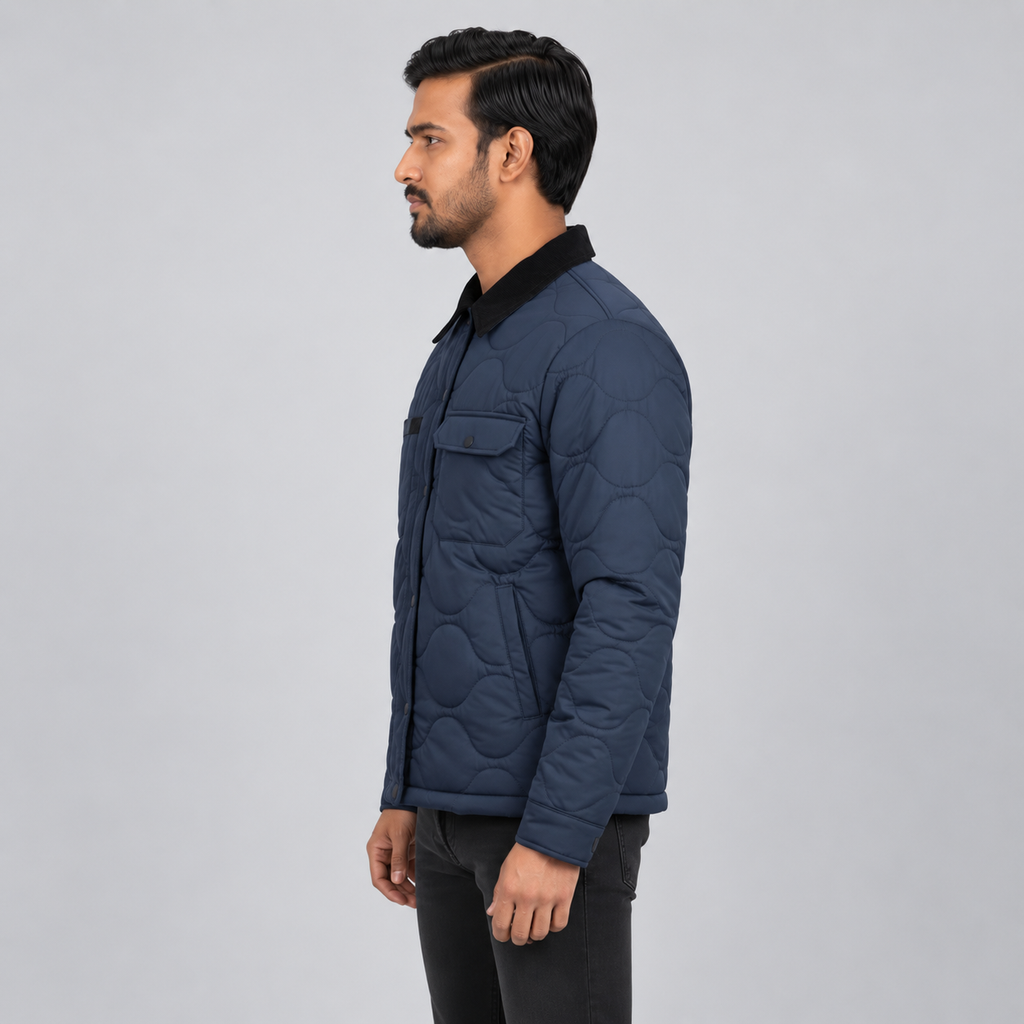 Men's Stylish Premium Padded Jacket Dew Navy