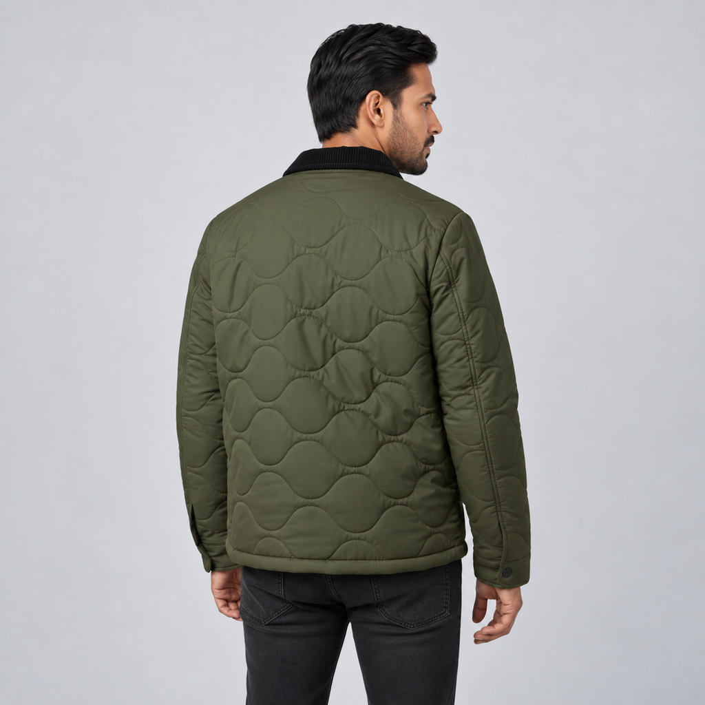 Men's Stylish Premium Padded Jacket Dew Olive