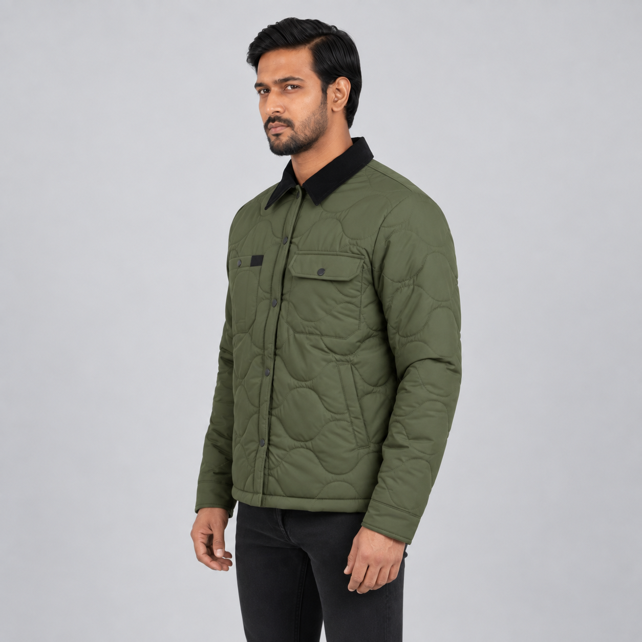 Men's Stylish Premium Padded Jacket Dew Olive