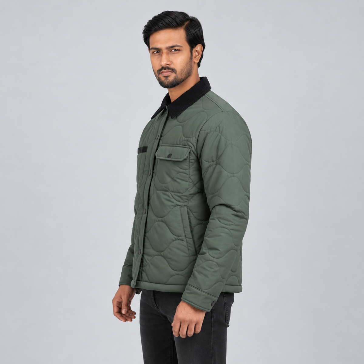 Men's Stylish Premium Padded Jacket Dew Green