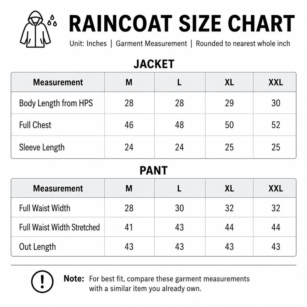 Men’s Waterproof Hooded Raincoat Set Black&Blue