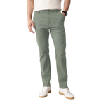 Men’s Slim Fit Olive  Stretch Chinos – Twill Cotton Fabric