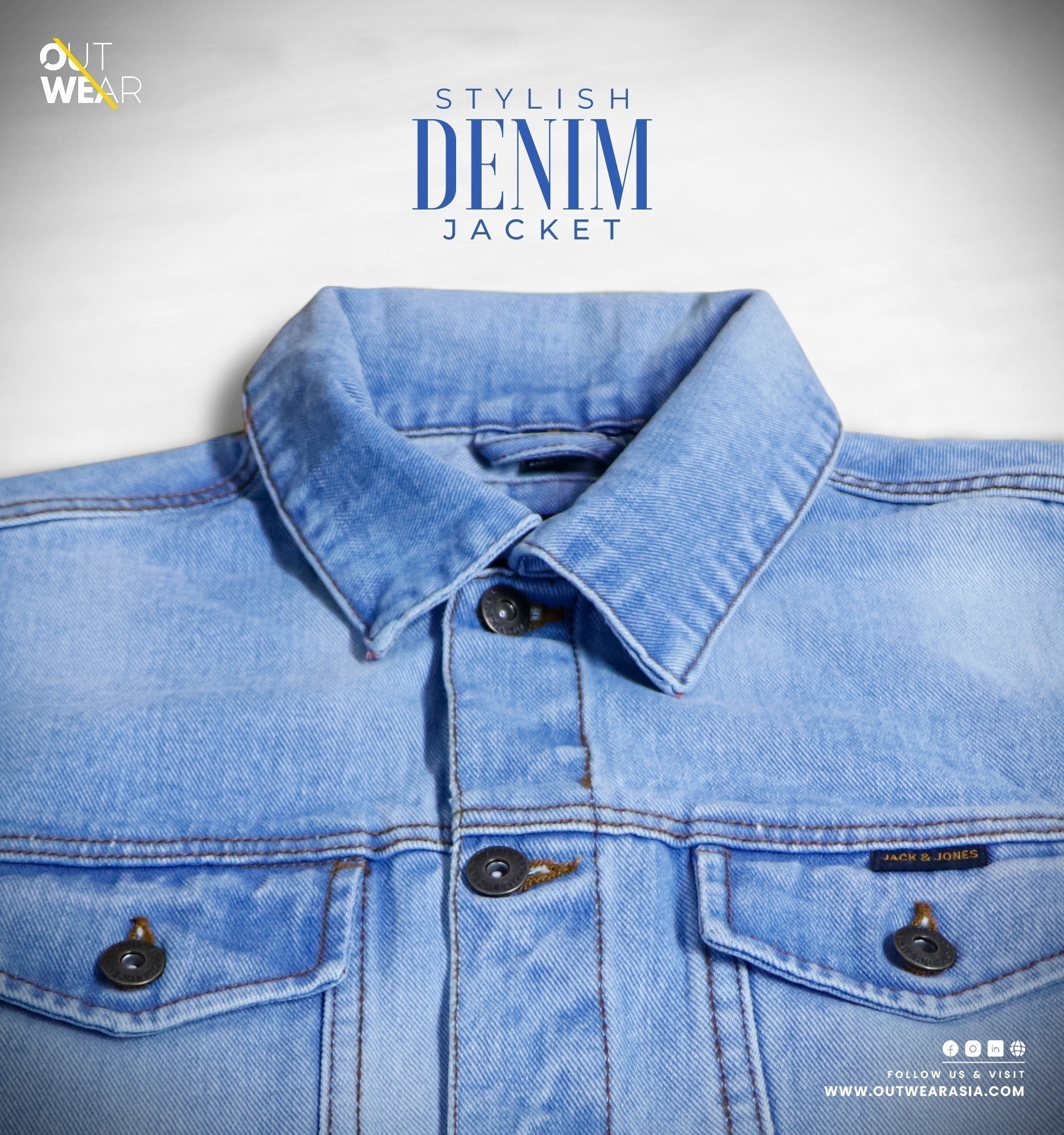 Men’s Luxurious Denim jacket – light wash