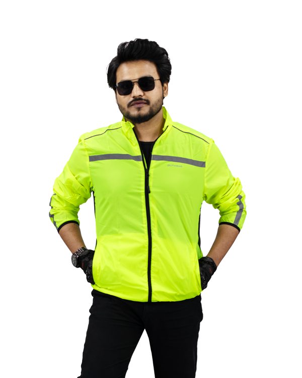 Premium Biker Windbreaker for Men’s - Windy Neon