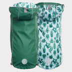 Reversible Dog Raincoat | Green Cactus