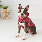 Reversible Dog Raincoat | Red Plaid