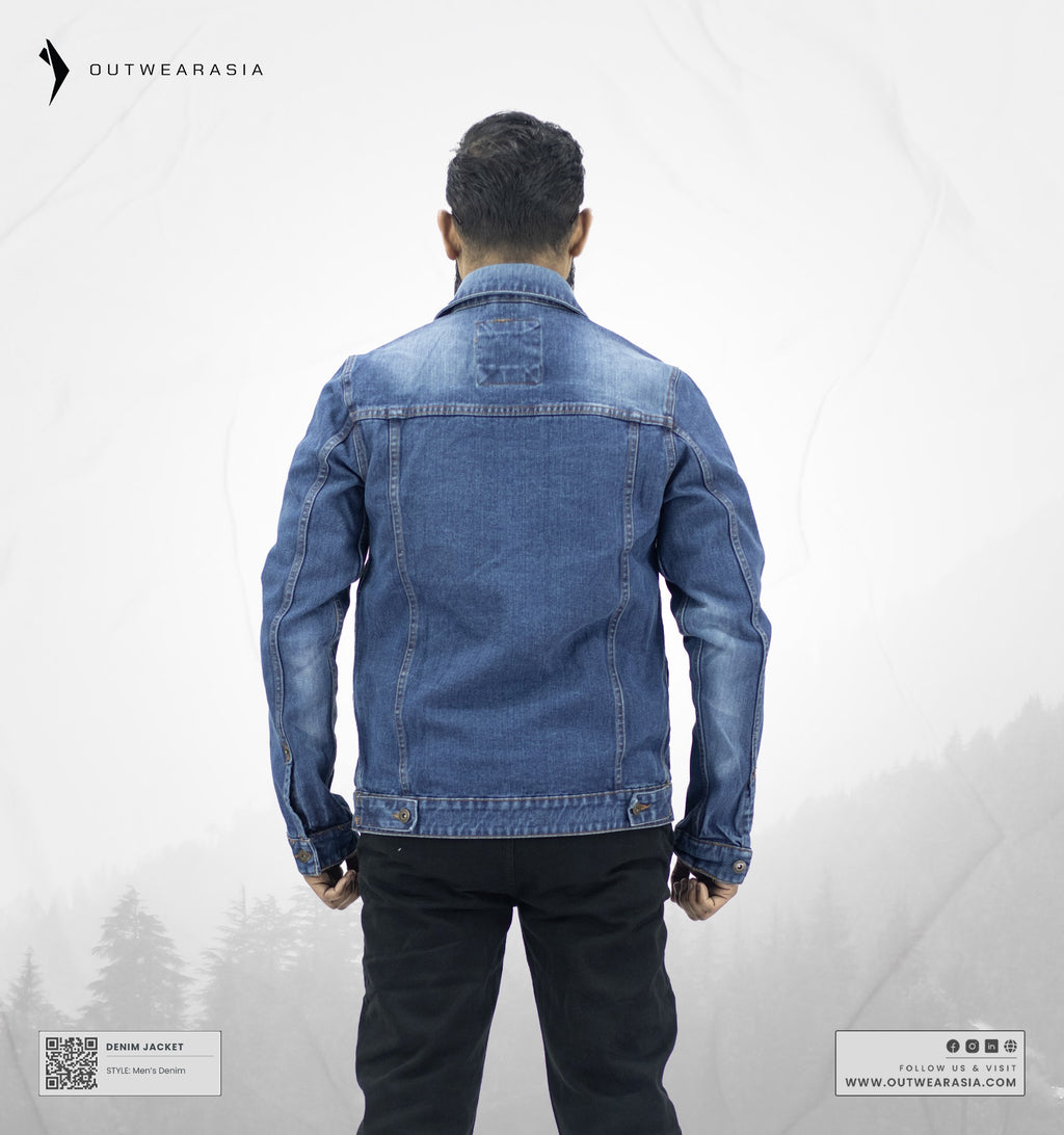 Men’s Luxurious Denim jacket – Deep Blue