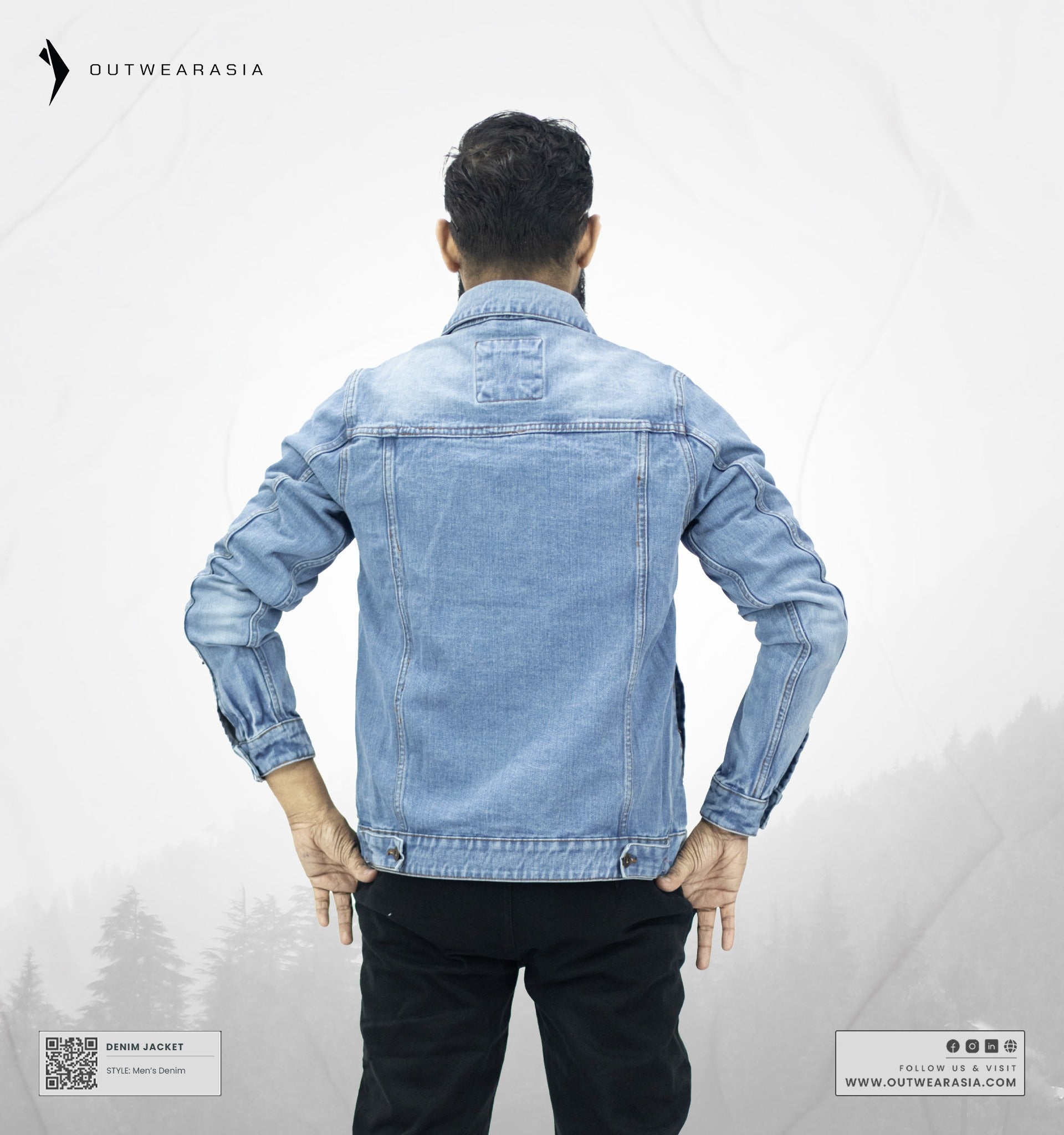 Men’s Luxurious Denim jacket – light wash