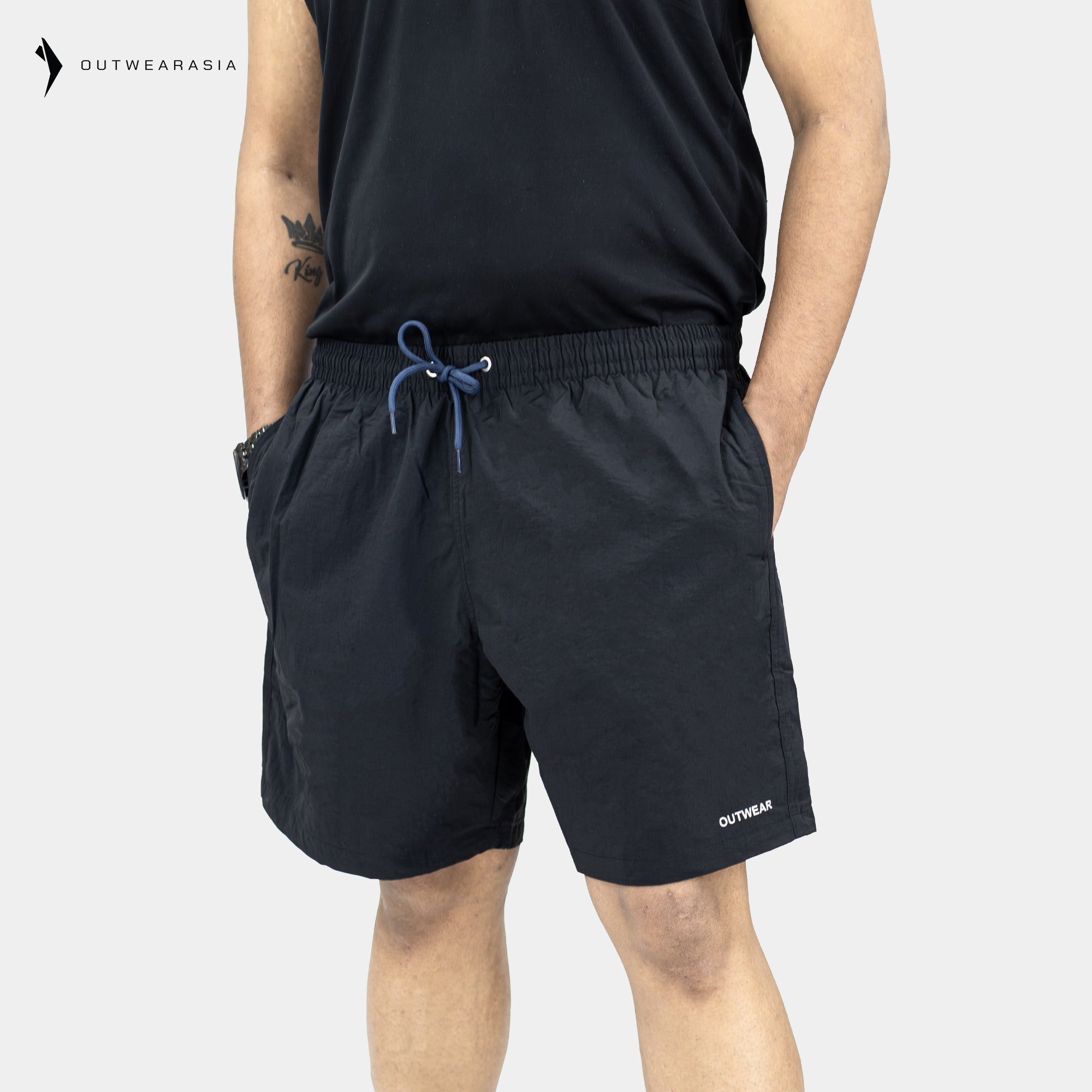 Outwear- Shorts For Men's Swimwear Black