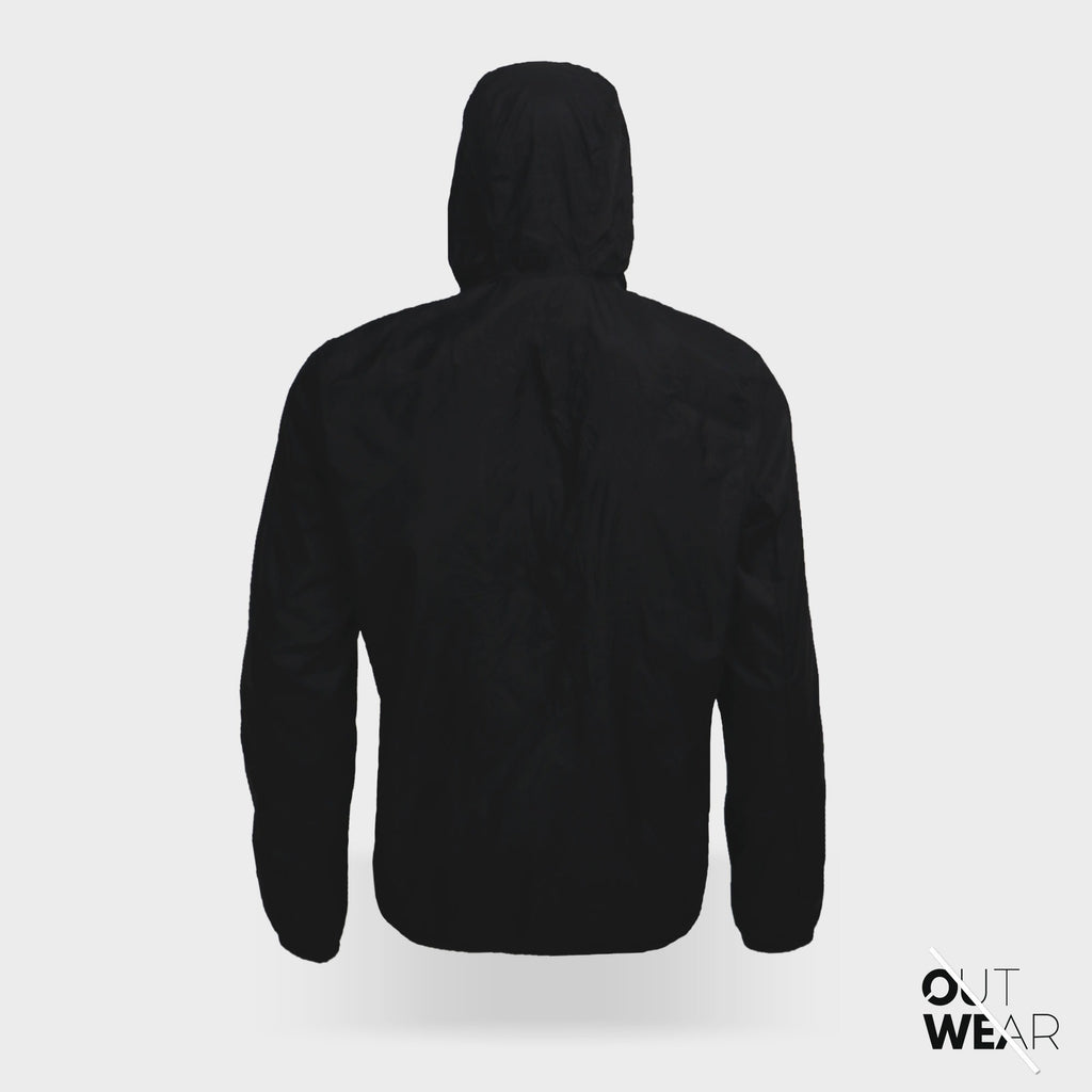 Windbreaker Travel Jacket with Portable Bag-Black
