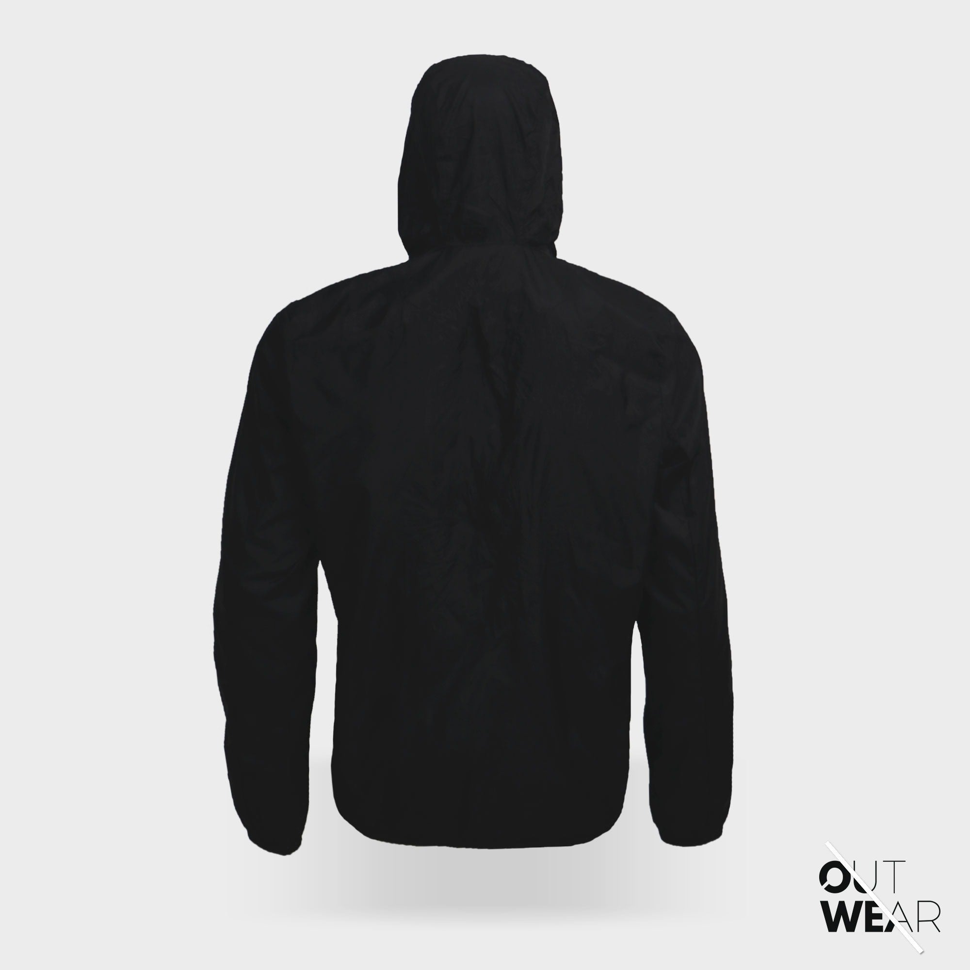 Windbreaker Travel Jacket with Portable Bag-Black