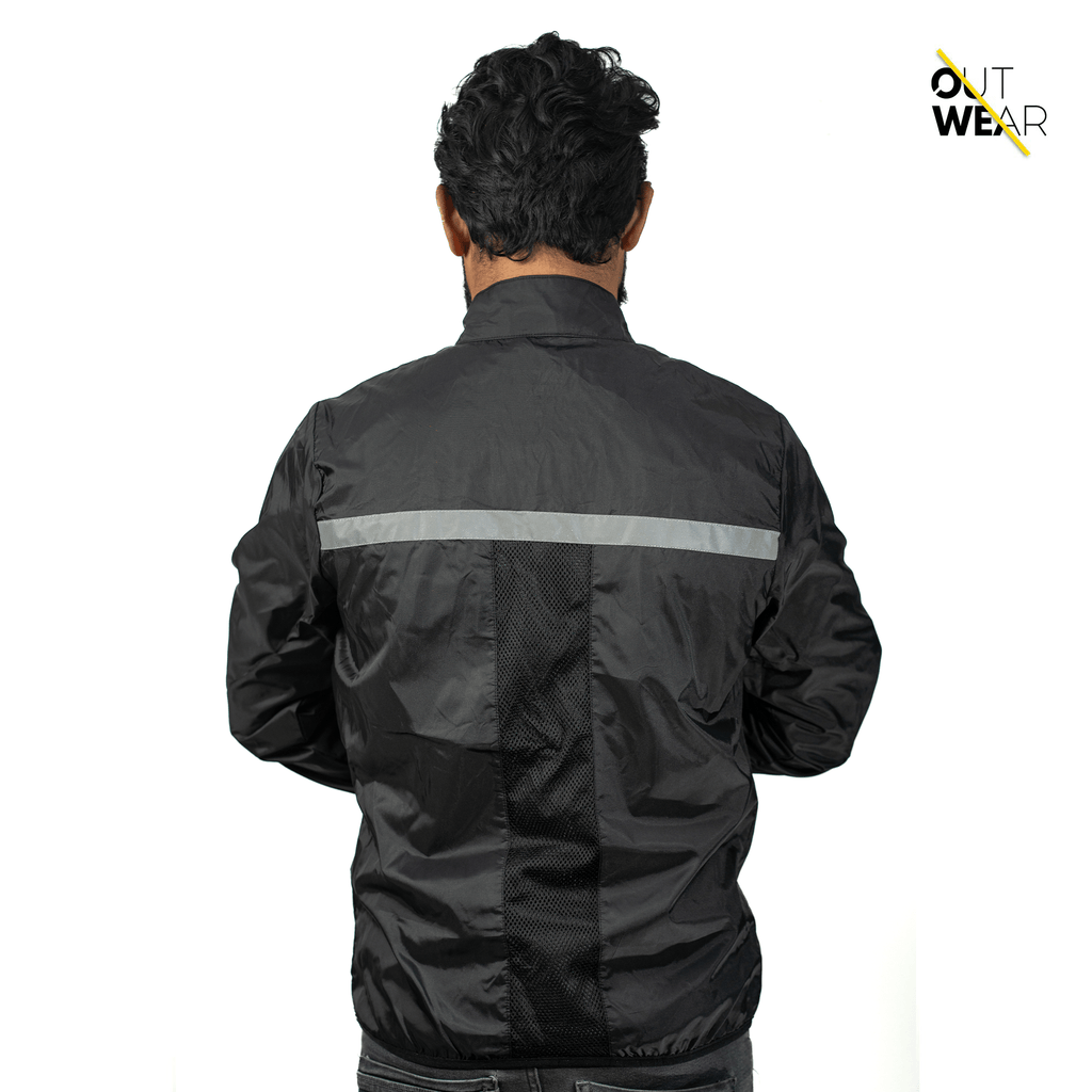 Biker Windbreaker for Men’s-Black