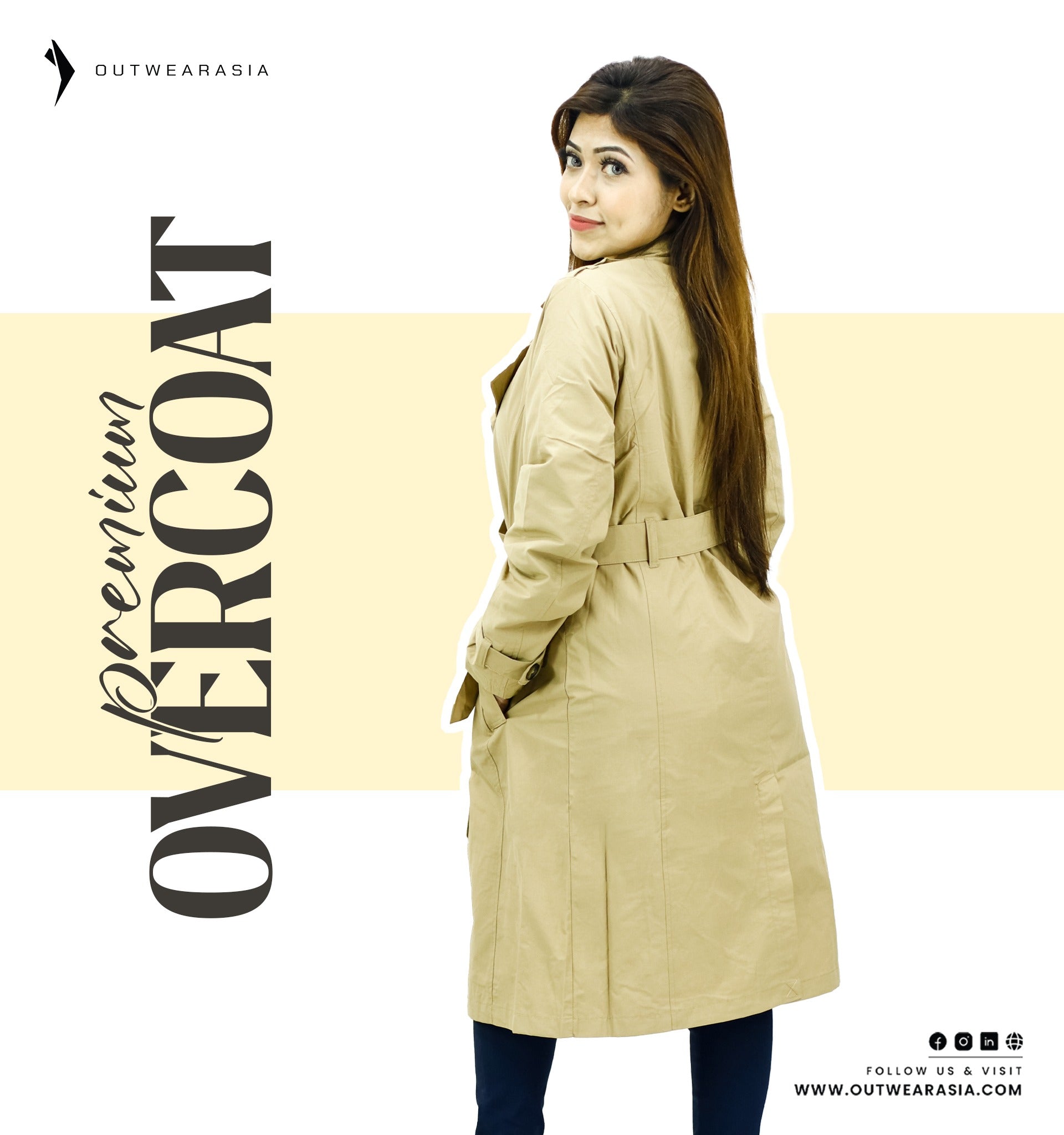 Outwear ladies High quality premium Trench coat – Defector- Beige
