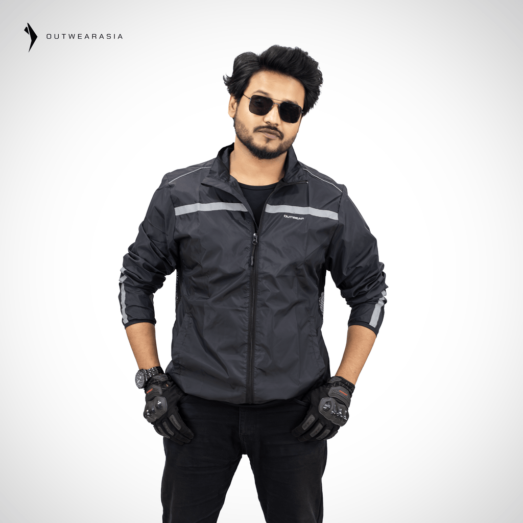Premium Biker Windbreaker for Men’s - Windy Black