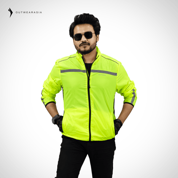 Premium Biker Windbreaker for Men’s - Windy Neon