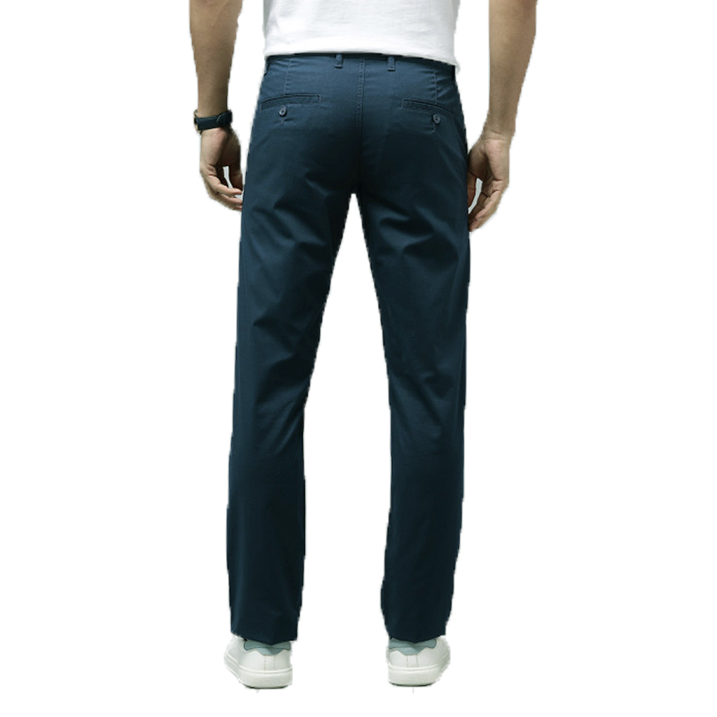 Men’s Slim Fit Teal Stretch Chinos – Twill Cotton Fabric
