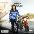 Outwear Ladies High Quality Premium Windbreaker For Lady Biker Hazel-Navy Printed