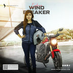 Outwear Ladies High Quality Premium Windbreaker For Lady Biker Hazel-Black Print