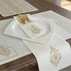 Luxury Table Cutlery Holder with Royal Gold Design 6Pcs