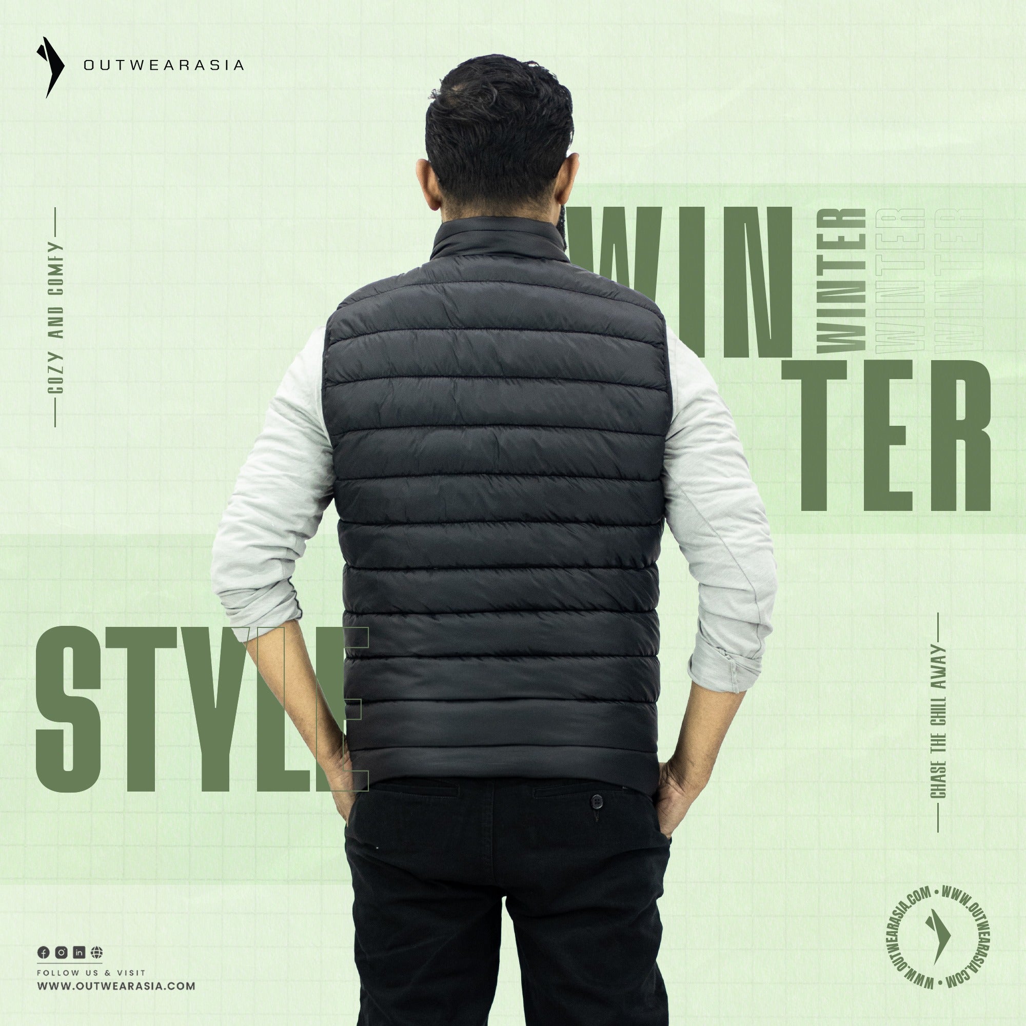 Men’s Premium Vest Winter Jacket for Men – jack vest-Black