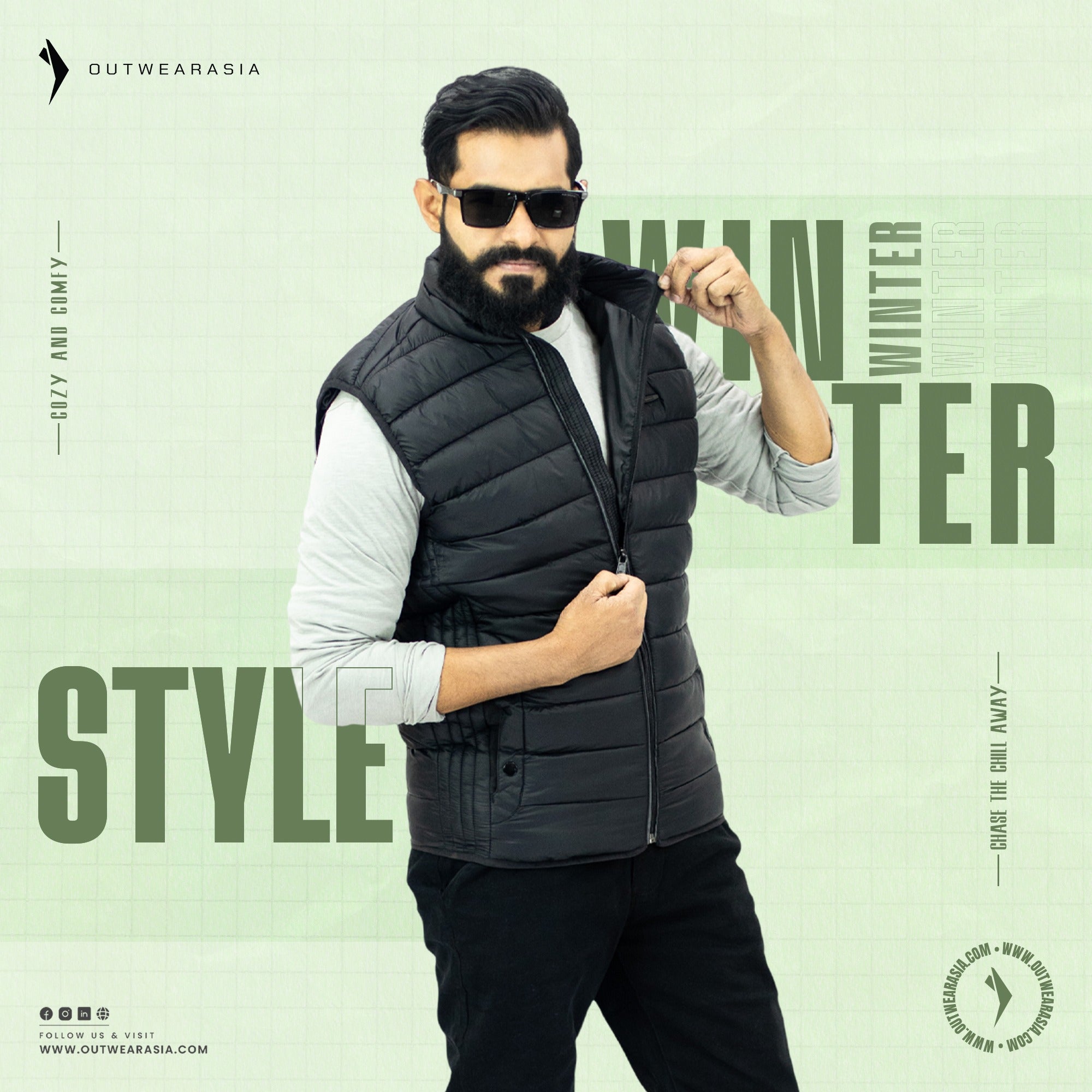Men’s Premium Vest Winter Jacket for Men – jack vest-Black