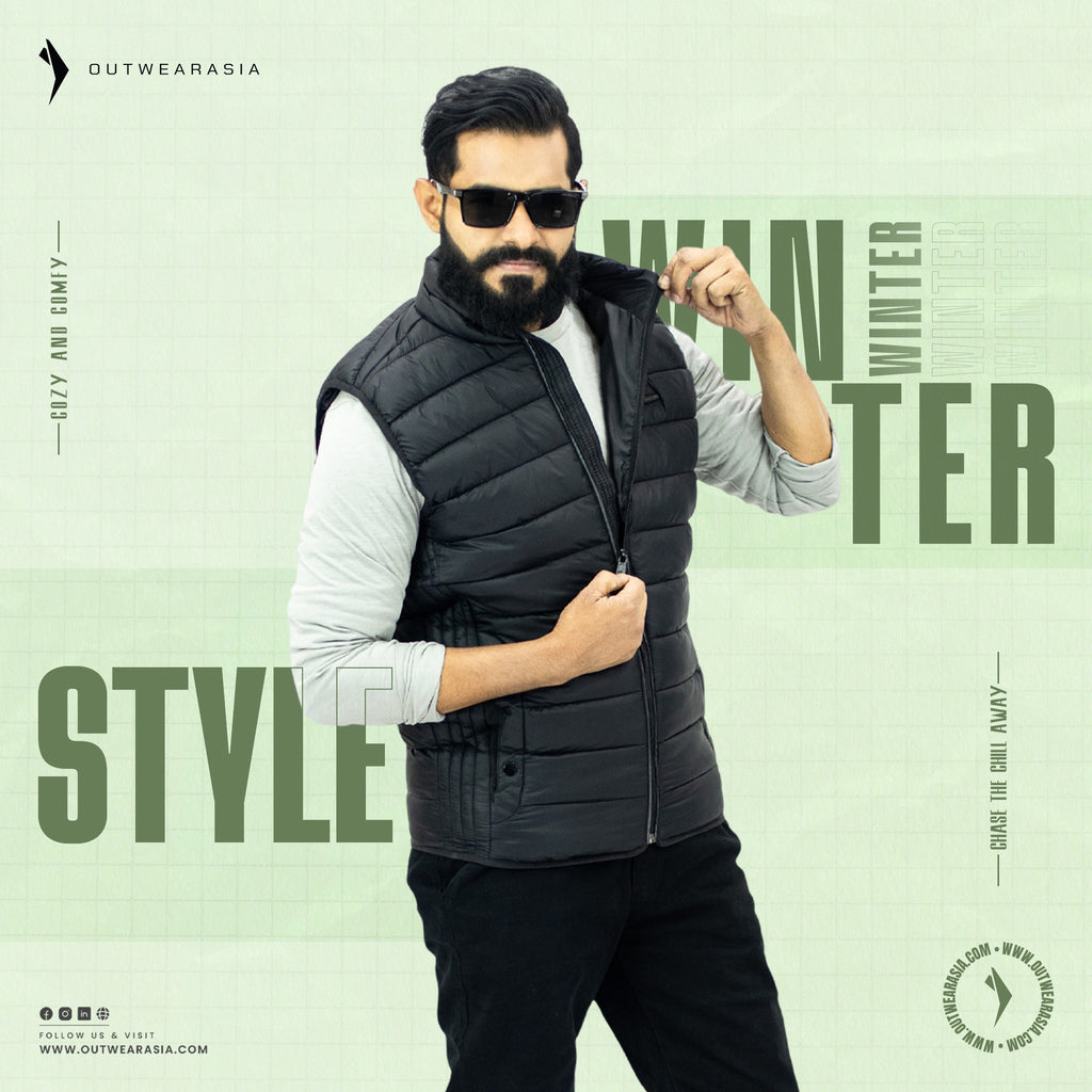 Men’s Premium Vest Winter Jacket for Men – jack vest-Black
