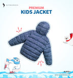Kid's High Quality Premium Padding Jacket - Toddler Flower Print_Navy Blue