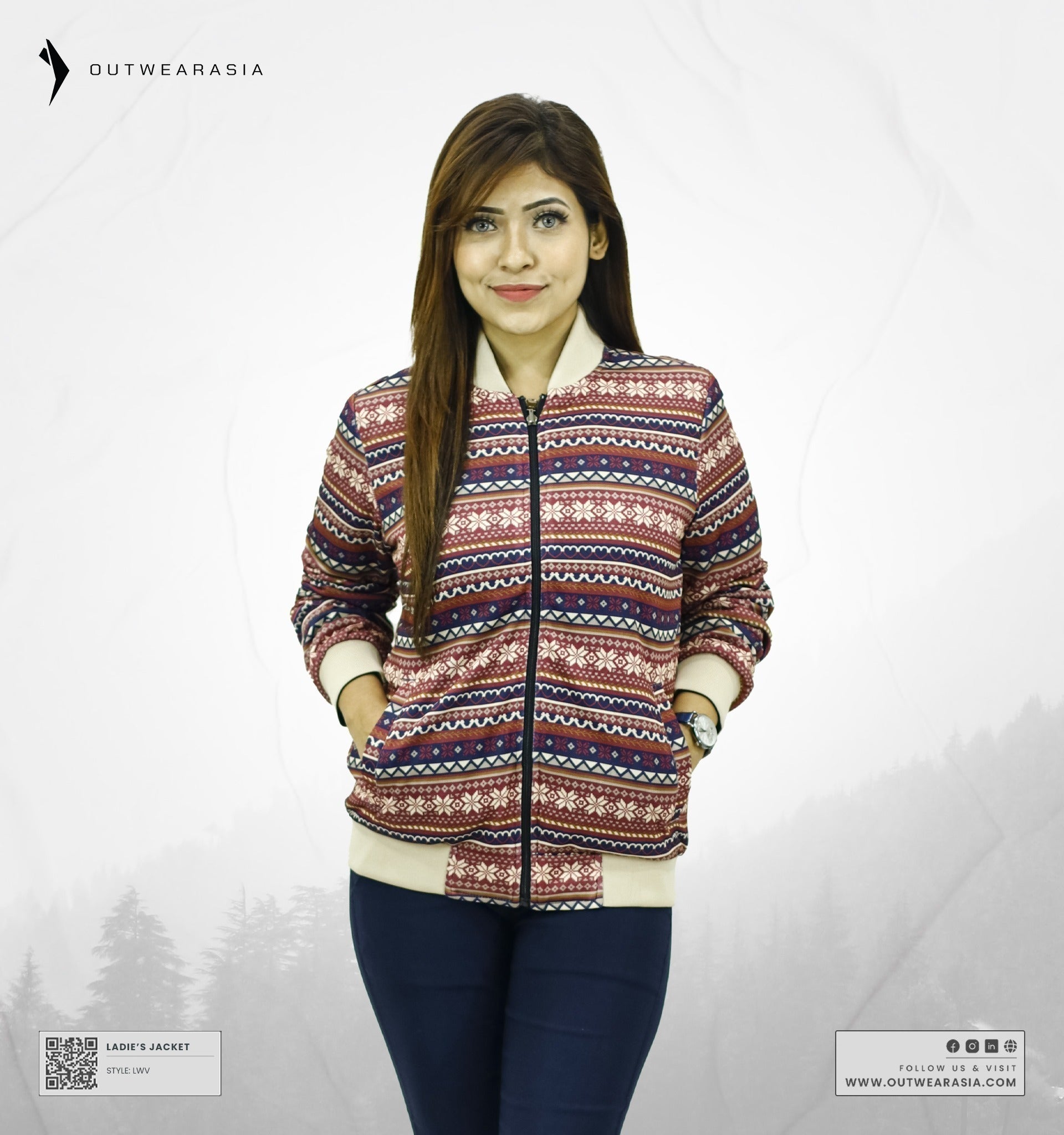 High-Quality Premium Ladies Reversible Jacket- LWV