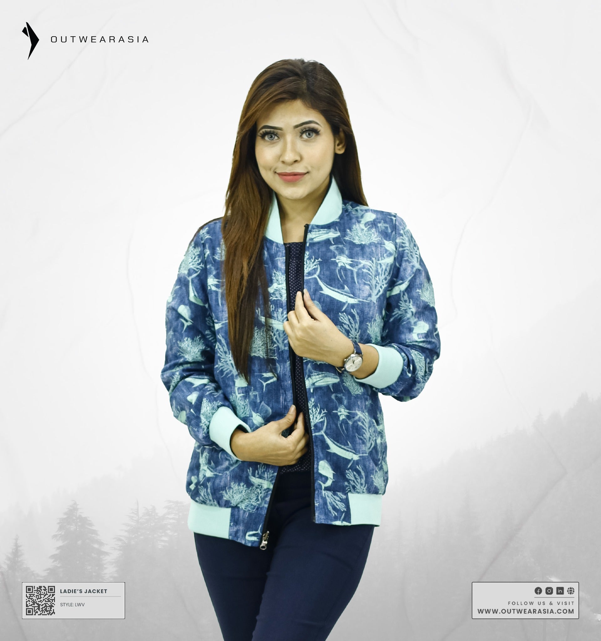 High-Quality Premium Ladies Reversible Jacket- LWV
