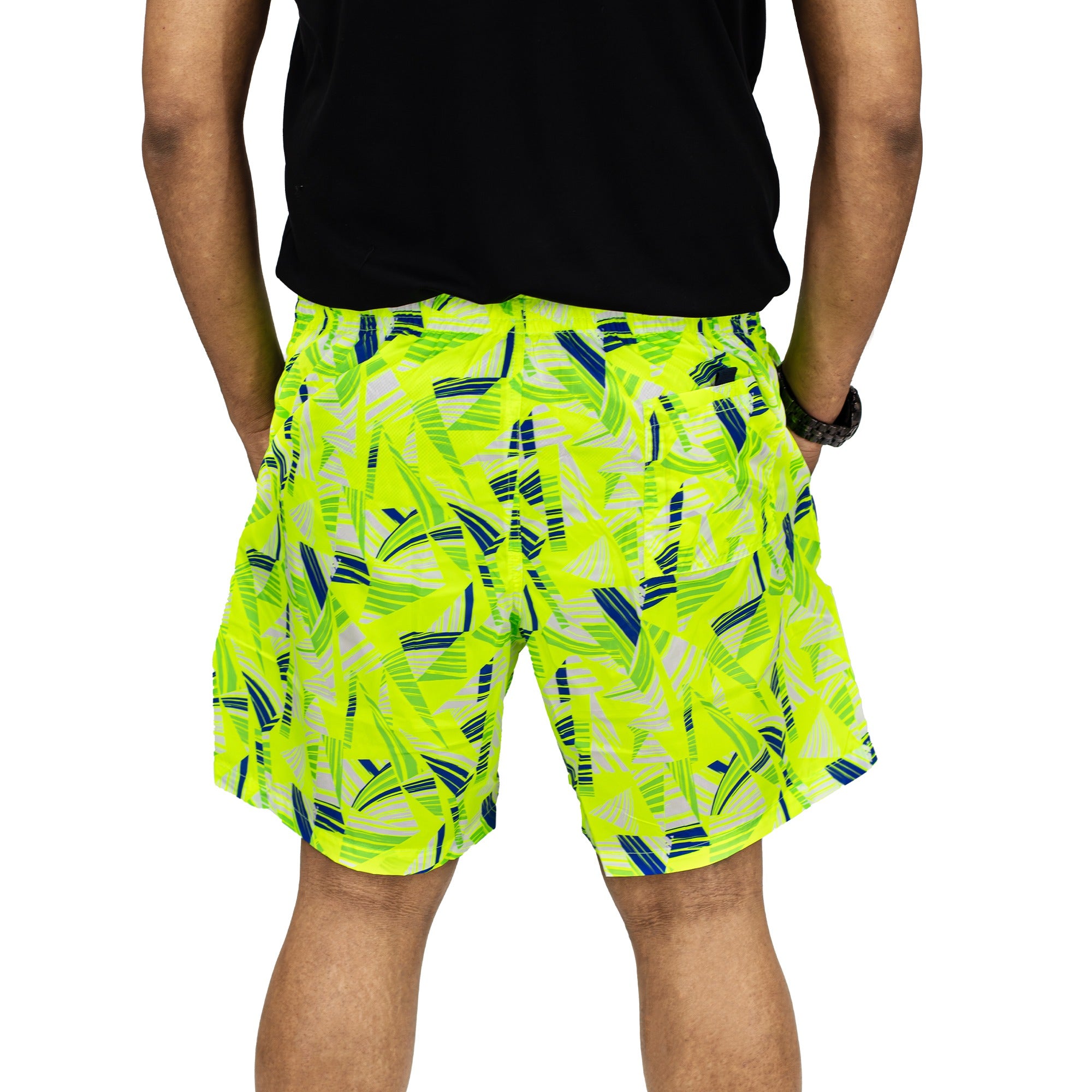 Outwear- Shorts For Men's Swimwear Yellow Print