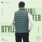 Men’s High-Quality Premium Vest jacket- Men’s vest- Olive Yellow Strip