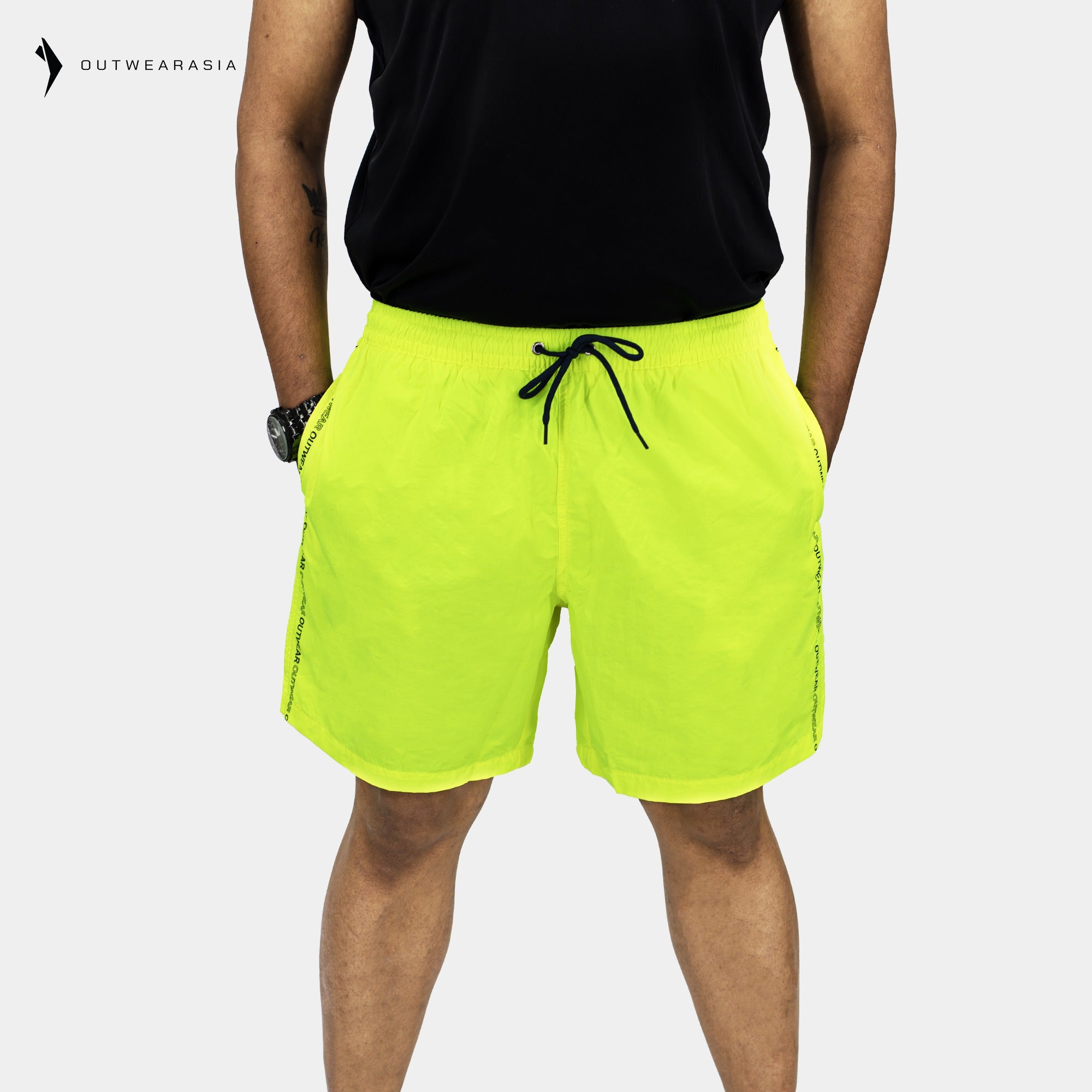 Outwear- Shorts For Men's Swimwear Neon
