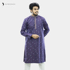 Outwear Men's Exclusive Embroidered Cotton Panjabi- D25
