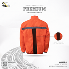 Premium Biker Windbreaker for Men’s -Orange