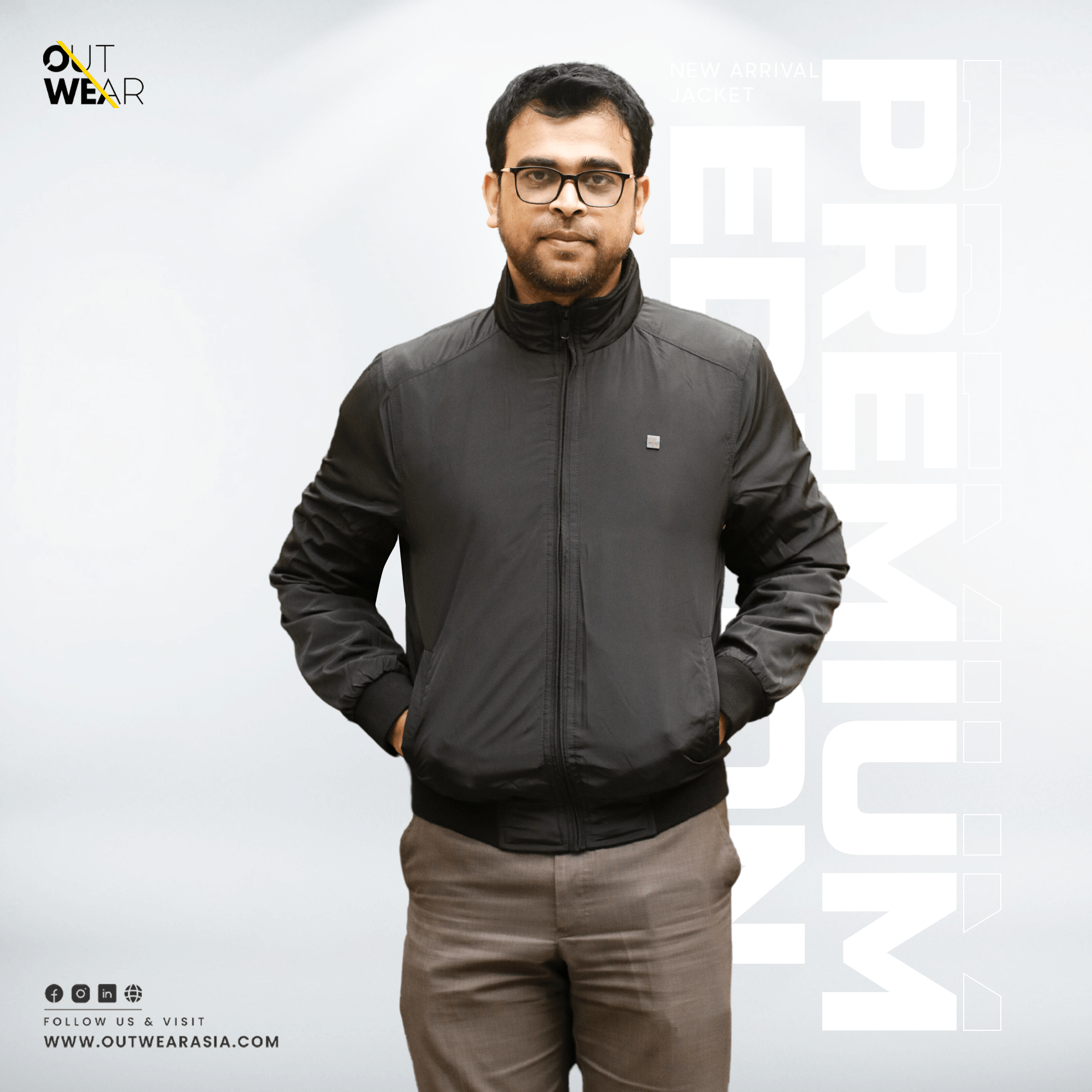 Men’s High Quality Premium Jacket- Ow-02- Black