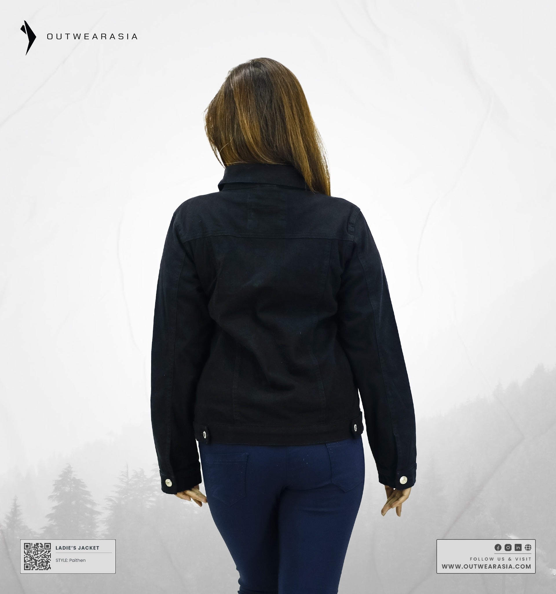 High-Quality Premium Ladies Denim Jacket- Phythen