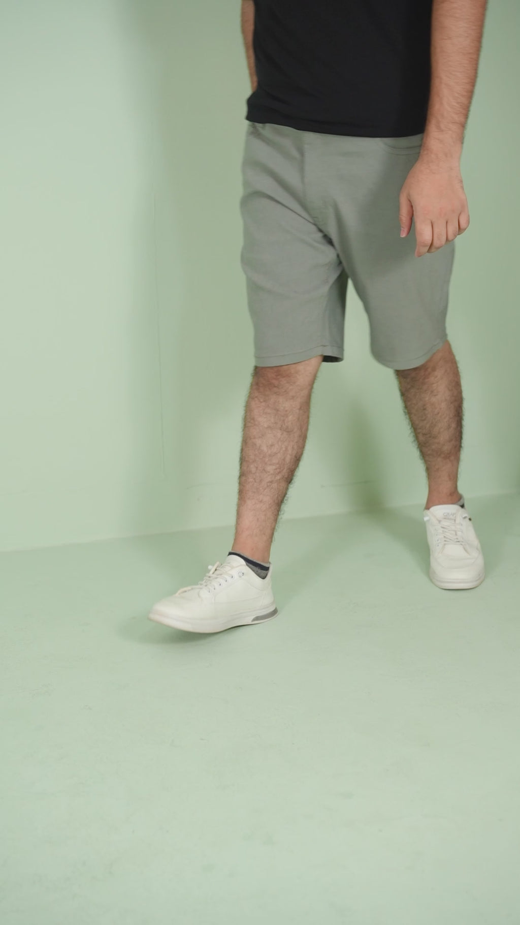 Men’s Classic Black Cotton Chino Shorts – Slim Fit Casual Summer Shorts