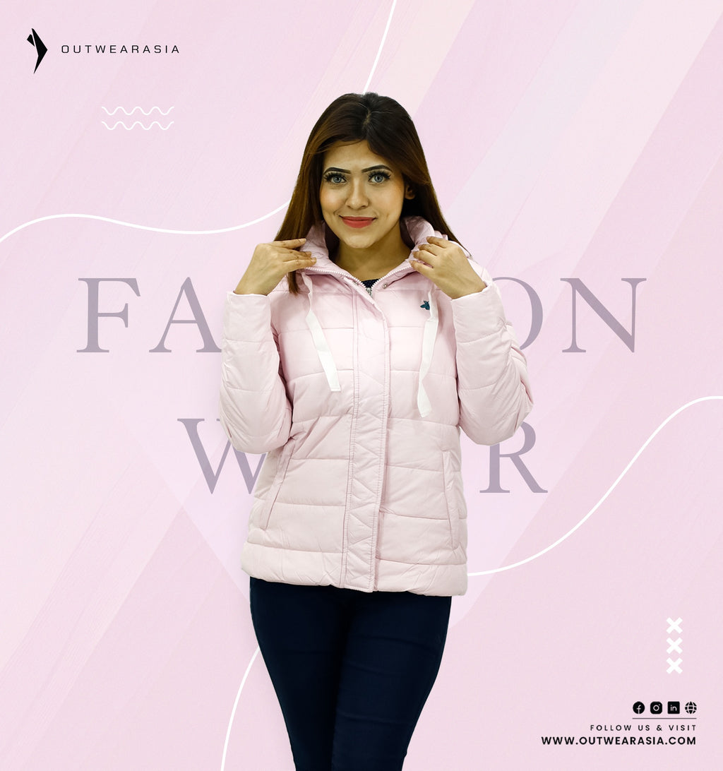 Premium Quality Winter Ladies Jacket-Pink-Red tape