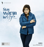 Premium Quality Winter Ladies Jacket -Red tape Teal