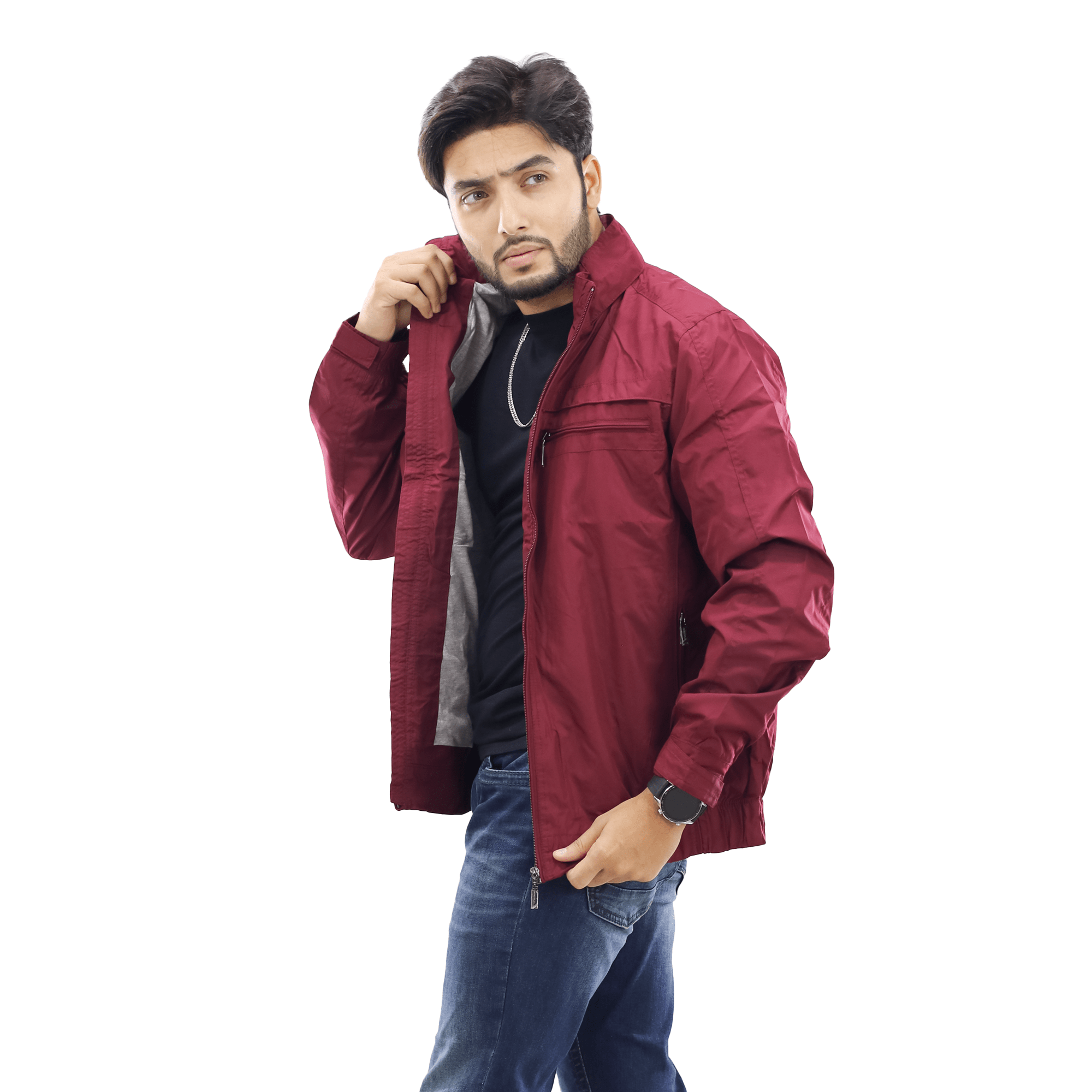 Exclusive Men’s New Lightweight Winter Jacket- Katar- Maroon