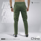 Outwear-Men's Twill Chino Pant Long - Deep Olive