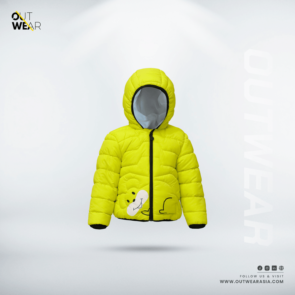 Kid's High Quality Premium Jacket Bear Face - Toddler_Neon