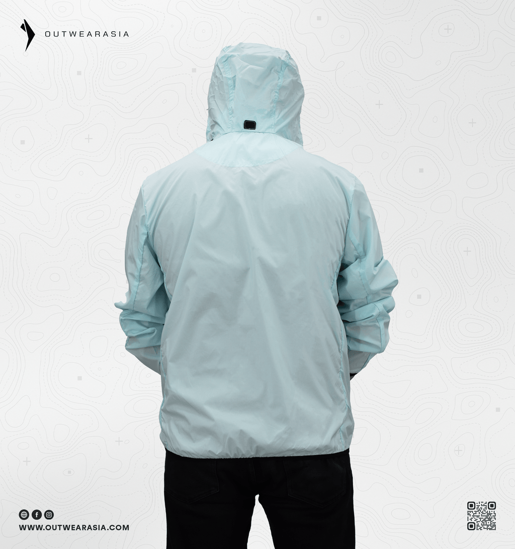 Windbreaker Travel Jacket with Portable Bag-Sky Blue