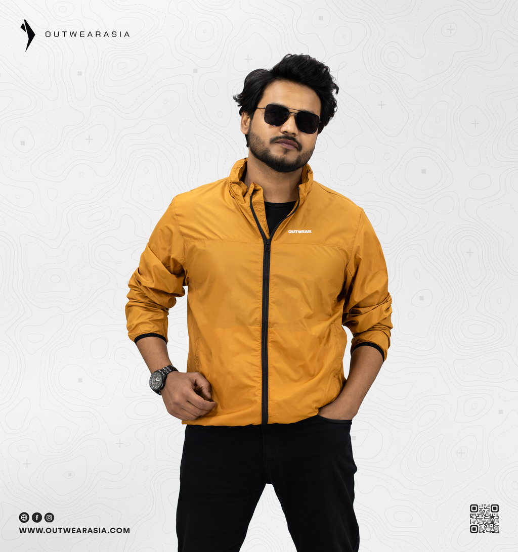 Windbreaker Travel Jacket with Portable Bag Mustrad